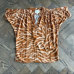 Anthropologie animal print shirt